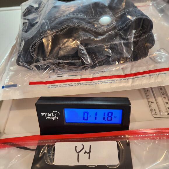 FASHION BUG Blue Denim Knee Length Unlined Trumpet Skirt Pockets Womens 12 - Picture 11 of 11